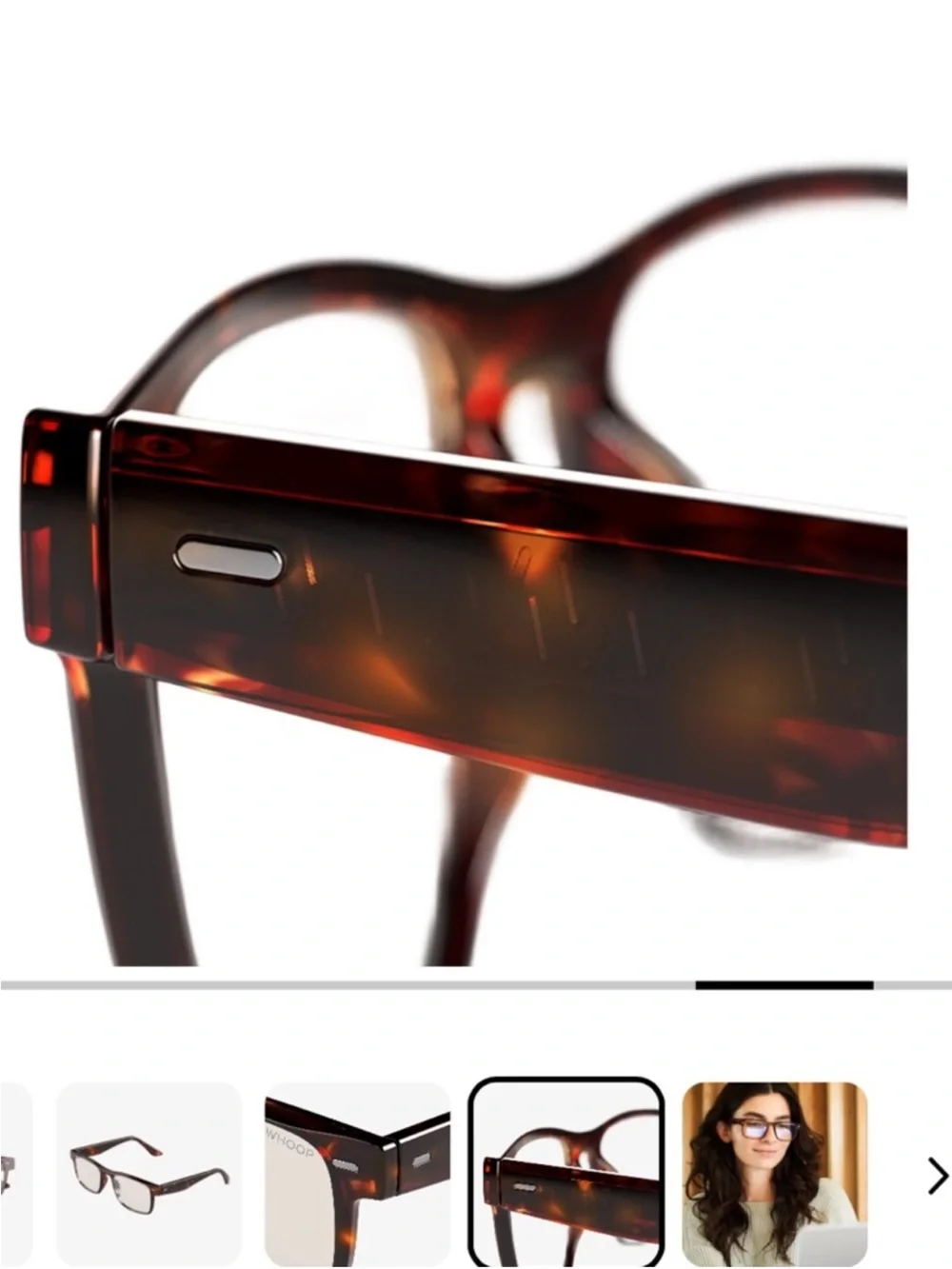 NWT BNIB WHOOP BLUE LIGHT GLASSES - TORTOISE SHELL FRAME